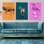 Set Of Three Custom Colour Prints Animals Wearing Shoes, thumbnail 10 of 12