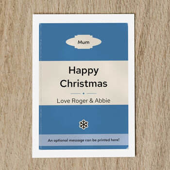 Personalised Christmas Card For Her Or Him Book Cover, 5 of 9