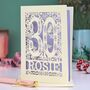 Personalised 30th Birthday Card Papercut Woodland Design, thumbnail 3 of 6