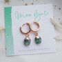 Moss Agate Hoop Earrings, thumbnail 2 of 11