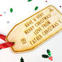 Personalised Large Wooden Christmas Gift Tag, thumbnail 3 of 4