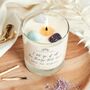 Calm Affirmation Crystal Candle With Three Crystals, thumbnail 1 of 5