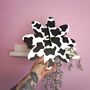 Cow Print Decorative Flower Shape Clock, thumbnail 6 of 10