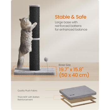Cat Scratching Post With Spring Pompom And Sisal Pole, 6 of 8