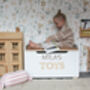 Personalised White Wooden Toy Box, thumbnail 2 of 6