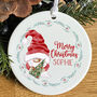 Personalised Christmas Gnome Ornament With Name, thumbnail 1 of 7