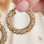 Skinny Gold And Silver Filigree Ethnic Boho Hoop Earrings, thumbnail 1 of 11