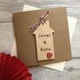 Personalised Anniversary Hanging Wooden Decoration Card, thumbnail 1 of 3