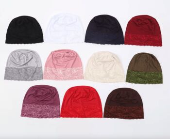 Chemo Headwear Skull Cap Wig Liners Beanie Hat Soft Lightweight Fabric, 3 of 12