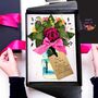 Personalised 60th Birthday Card For Her – Luxury Hot Pink Rose, Handmade 3D Scented Card, thumbnail 2 of 12