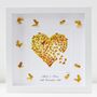 Golden Wedding Anniversary Butterfly Heart Framed Print, thumbnail 1 of 6