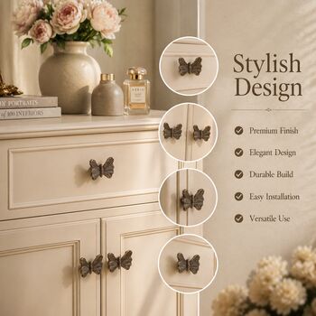 Classic Butterfly Brass Cabinet Knob, 2 of 9