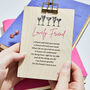 Letterbox Gift For Friends, Hanging Wooden Friend Poem, thumbnail 1 of 7