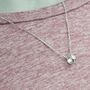 Personalised Good Luck Silver Three Charm Necklace, thumbnail 3 of 8