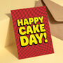 Happy Cake Day Birthday Card Red, thumbnail 1 of 3