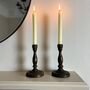 Pair Of Vintage Turned Wooden Candlestick Holders, thumbnail 6 of 6