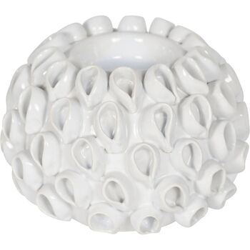 White Ceramic Coral Tealight Holder, 7 of 8