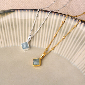 Gem Birthstone Necklace Sterling Silver Or 18ct Gold Plated, 4 of 12