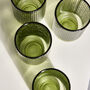 Palermo Set Of Four Green Ribbed Highball Tumblers, thumbnail 5 of 5