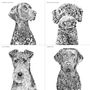Set Of Four Dog Portrait Prints, thumbnail 4 of 12
