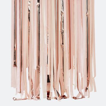 Pink And Rose Gold Party Streamer Backdrop, 3 of 3