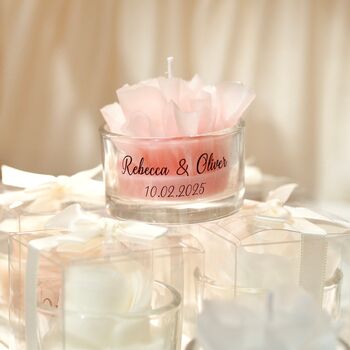 Personalised Wedding Favours Gifts, Ruffle Candles Giveaways, 2 of 9