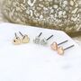 Triple Heart Stud Earrings Set, thumbnail 2 of 3