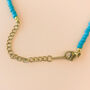 Turquoise Beaded Gold Necklace, thumbnail 8 of 8