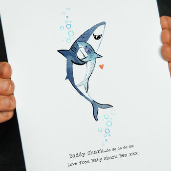 Personalised Daddy Shark Birthday/ Father's Day Card, 3 of 3