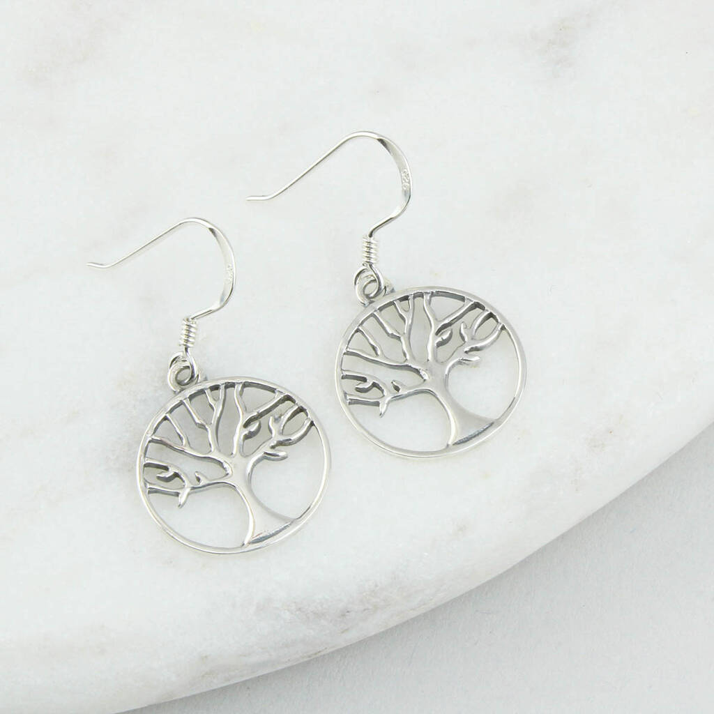 Sterling Silver Tree Of Life Earrings By Charlie Boots ...