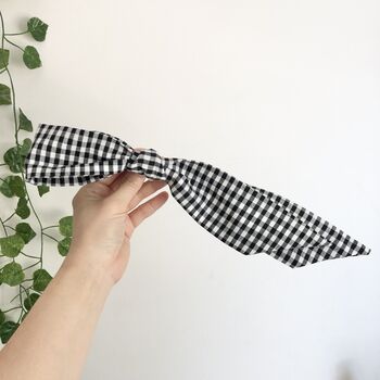 Large Gingham Bow Hair Clip, Bow Barrette, 4 of 4