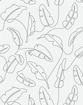 Continuous Line Tropical Wallpaper, 4 of 5