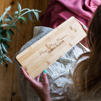 Personalised Couple's Sharing Platter Bamboo Board, 5 of 5