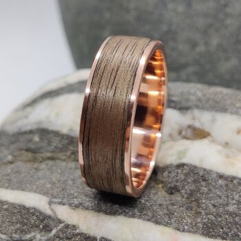 Copper And European Walnut Inlay Ring, 4 of 6