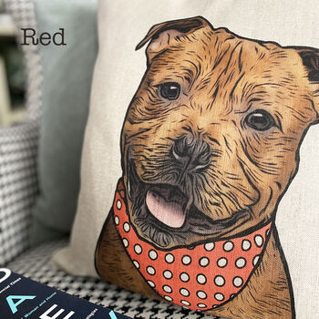 Staffordshire Bull Terrier Cushion Cover, 6 of 11