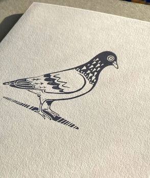 Hand Printed Pigeon Card, 5 of 6