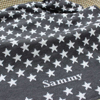 Personalised Knitted Star Baby Blanket, 4 of 11