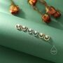 Sterling Silver Pave Circle With Natural Pearls Stud Earrings, thumbnail 7 of 12