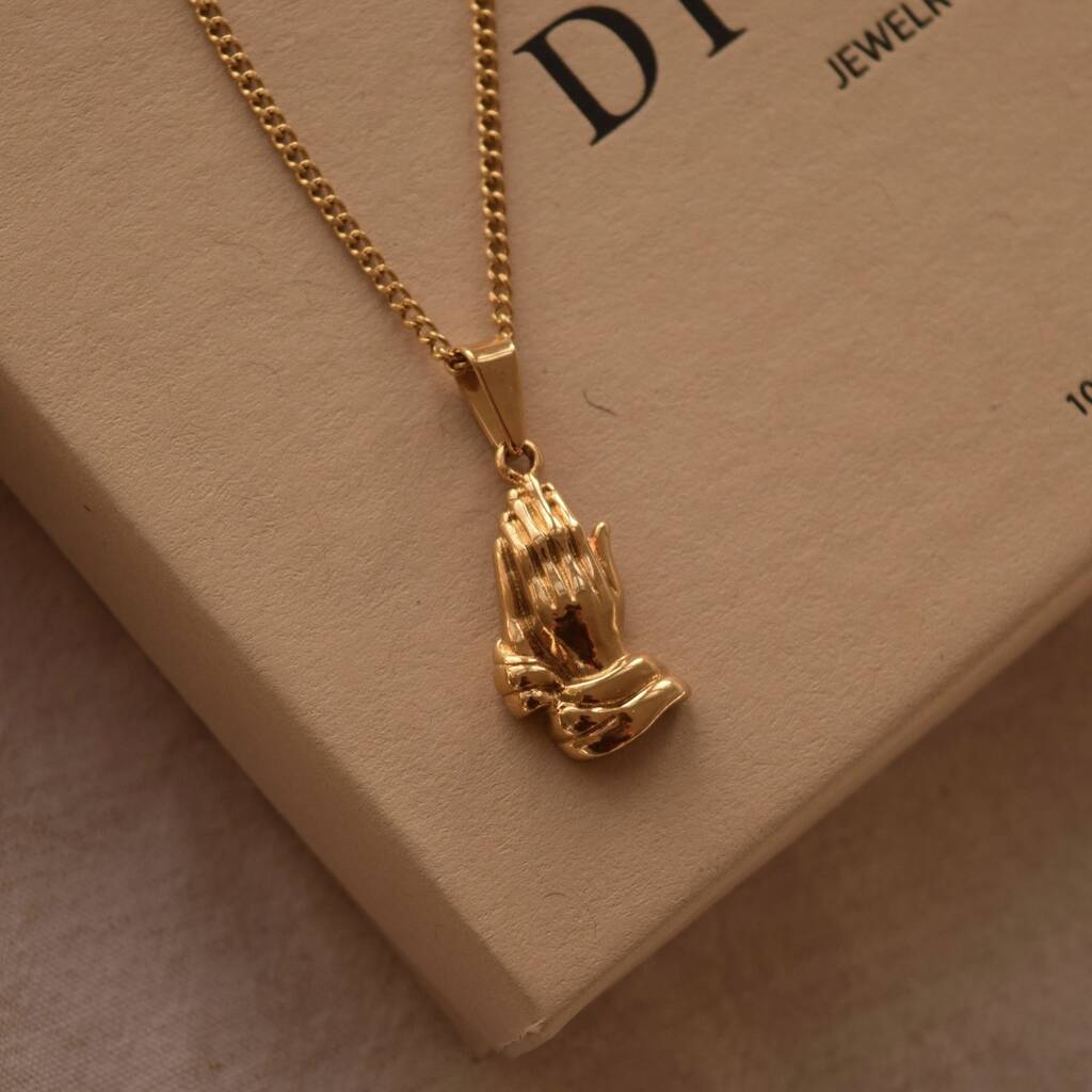 Praying Hands Pendant 18 K Gold Plated By DIVON