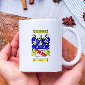 Personalised Coat Of Arms Mug – Family Name Gift, 4 of 9