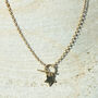 18ct Gold Plated Star Charm T Bar Necklace, thumbnail 7 of 7