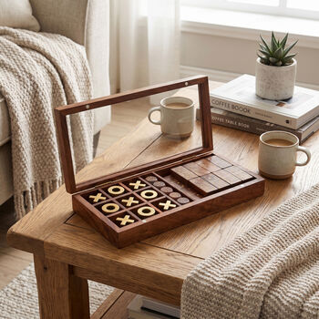 Personalised Domino And Tic Tac Toe Glass Lid Game Set, 5 of 5