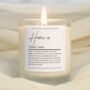 New Home Gift, Home Definition Scented Candle, thumbnail 1 of 6