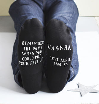 'Remember when… Ha Ha!' Personalised Dad Socks, 2 of 2