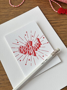 'Love You! Starburst' Little Letterpress Print, 8 of 8
