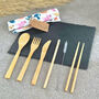 Eco Friendly Bamboo Picnic And Travel Cutlery Set, thumbnail 5 of 7