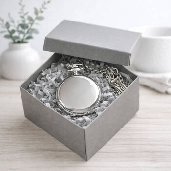 Own Handwriting Engraving Wedding Dual Opening Pocket Watch For Dad Or Groom, 5 of 5