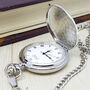 Personalised Silver Plated Groomsmen Icon Pocket Watch, thumbnail 2 of 7