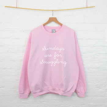Sundays Are For Snuggling Sweatshirt Jumper, 6 of 9