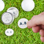 Personalised Initial Golf Ball Markers In Tin, thumbnail 2 of 3